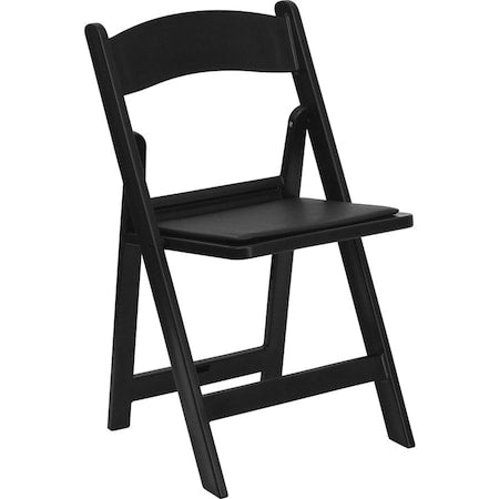 Hercules Folding Chair - Black Resin - Comfortable Event Chair - Light Weight Folding Chair