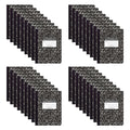 Case of Black Marble Comp Notebooks, Wide Ruled, 60 sht, 15 lb White Paper, 9.75"x7.75", Hard Cover, PK36