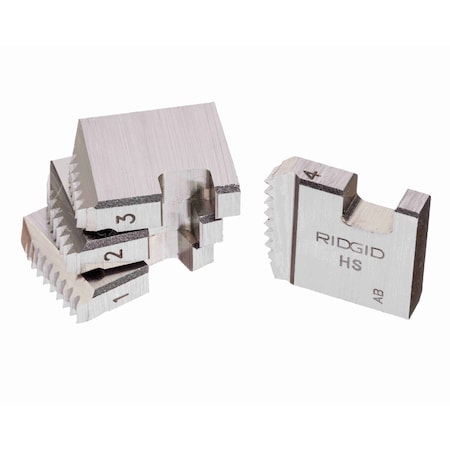 Manual Pipe Threading Replacement Dies, 3/4" High Speed Right-Hand NPT, 4-Piece