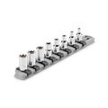 1/4 Inch Drive External Star Socket Set with Rail, 8-Piece E4-E12