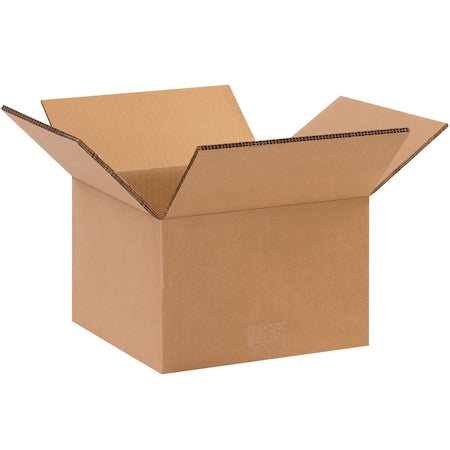 10 in x 10 in x 6 in Shipping Box, Kraft, Corrugate, Double Wall, 48 ECT