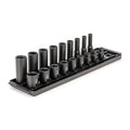 3/8 in Drive Impact Socket Set, SAE, 18 pcs