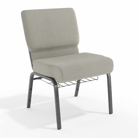 Gray Dot Fabric Church Chair, PK4