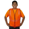 Safety Vest, Non Rated, Orange Mesh