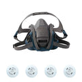 Half Mask Respirator Kit: 4 Cartridges Included, Rugged Comfort Quick Latch, P95 Filter, Size S