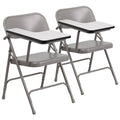 Premium Steel Folding Chair with Right Handed Tablet Arm, PK2