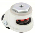 Leveling Bolt Hole Caster, 550 lb. Load, Black Wheel