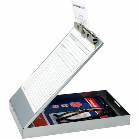 RediRite(TM) 5-1/2" x 8-1/2" Portable Storage Clipboard, Memo, Silver
