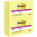 Super Sticky Notes, 3x5 In., Yellow, PK12