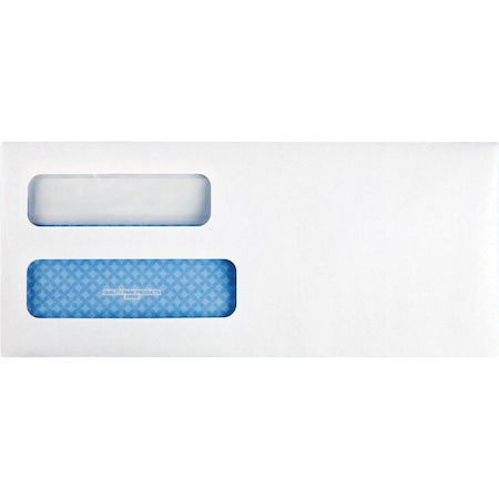 Dbl Window Envelope, White, Paper, PK500