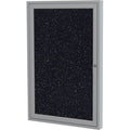 Enclosed Rubber Bulletin Board 36"x30", 1 Hinged Door