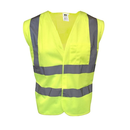 Safety Vest, Type R, Class 2, Mesh, Lime