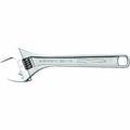 Adj. Wrench, Steel, Chrome Vanadium, 8"