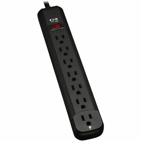Power Strip, 5-15R, 5-15P, 25 ft., Black
