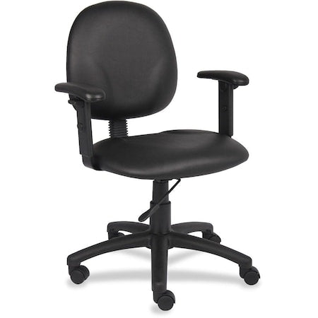 Vinyl Task Chair, Adjustable, Black