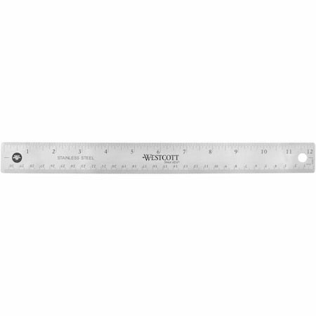 Ruler, Stainless Steel, 12 In