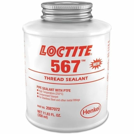 Thread Sealant 11.83 fl oz, Brush-Top Can, 567, White, Paste