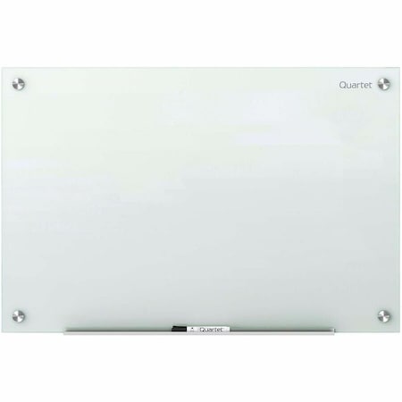 18" H x 24" W Magnetic Glass Dry Erase Board, Gloss, White