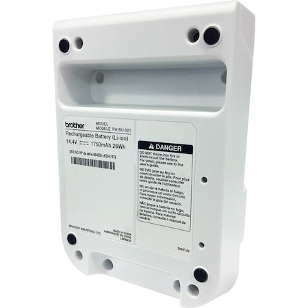Label Printer Battery, White, Plastic