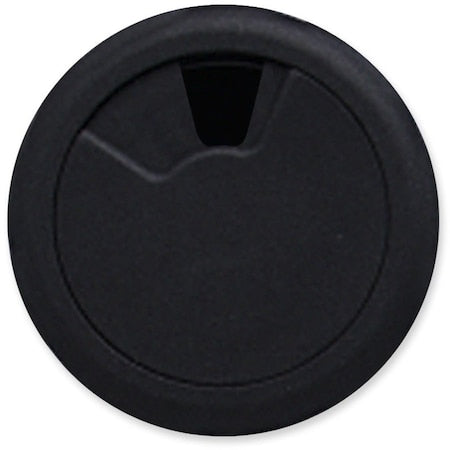 Grommet, Desk, 2 3/8 In Dia, 1 1/8 In H, Blk