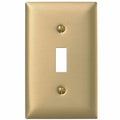 Toggle Switch Wall Plates, Number of Gangs: 1 Brass, Brushed Finish, Brass