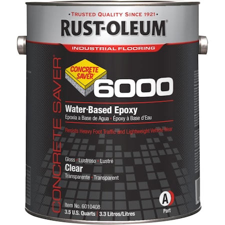 1 gal Floor Coating, High Gloss Finish, Clear, Water Base