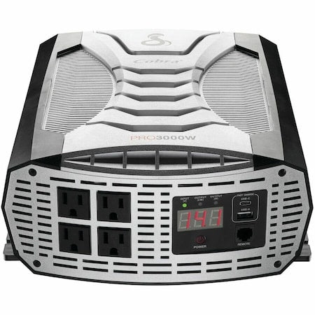 Power Inverter, 6,000 W Peak, 3,000 W Continuous, 4 Outlets