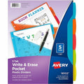 Durable Plastic 5-Tab Write and Erase