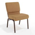 Caramel Fabric Church Chair, PK4
