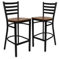 Black Ladder Stool-Cherry Seat, PK2