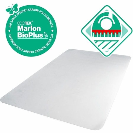 Ecotex BioPlus Eco Friendly Carbon Neutral Polycarbonate Chair Mat for Carpet - 35" x 47"