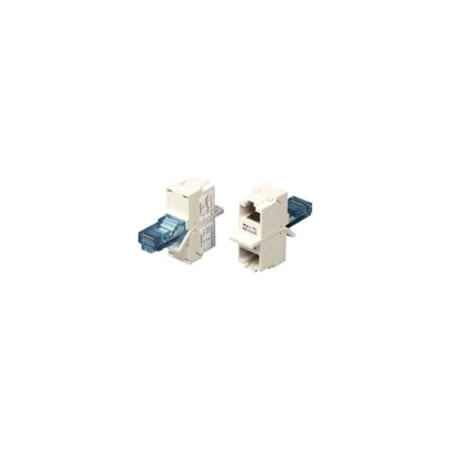 Hubbell BR851B Network Connector Adapter - 2 x RJ-45 Network Female - 1 x RJ-45 Network Male