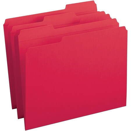 File Folder, Red, Paperboard, PK100