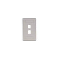 Hubbell 2-Socket IFP Faceplate - 2 x Socket(s) - 1-gang - Office White