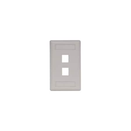 Hubbell 2-Socket IFP Faceplate - 2 x Socket(s) - 1-gang - Office White