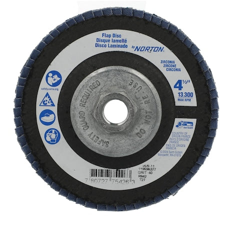 Fiber Disc, 4 1/2 in Dia, 5/8in Arbor