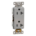Straight Blade Receptacle, 5-20R, 20 A, 125V AC, 2 Pole, Flush Mount, Self-Grounded