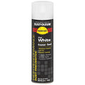 Rust Preventative Spray Paint, White, Flat, Solvent, 15 oz