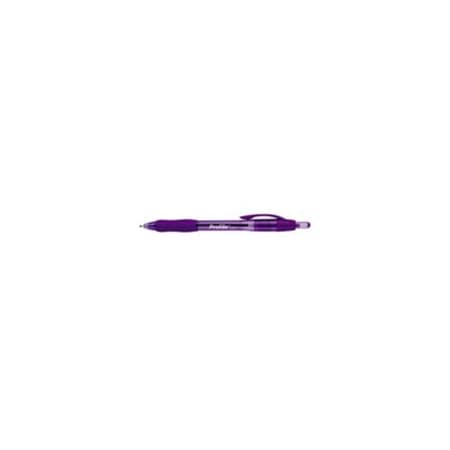 Retractable Ballpoint Pen, 1.4 mm, Purple PK12