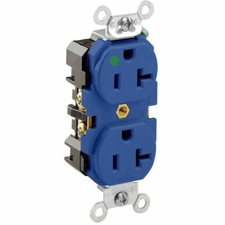 PlugsandReceptacles, 20A, 125VAC, Bl, Nylon