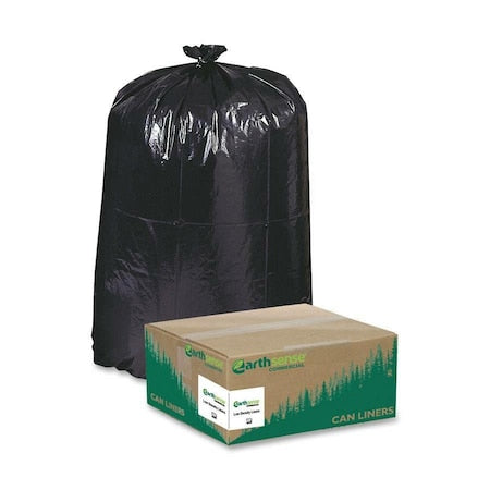 45 gal Trash Bags, 40 in x 46 in, Extra Heavy-Duty, 1.25 mil, Black