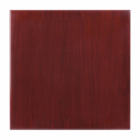 Square Mahogany Resin Table Top, 24