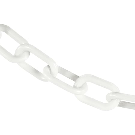 2"" x 300' White Heavy Duty Plastic Safety Chain