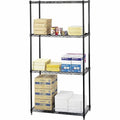 Wire Shelving Unit, 18"D x 36"W x 72"H, Black