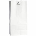 Grocery Bag Flat Bottom 10 lb White, Pk500