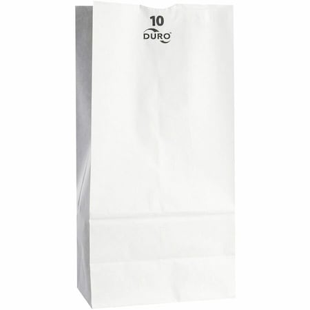 Grocery Bag Flat Bottom 10 lb White, Pk500
