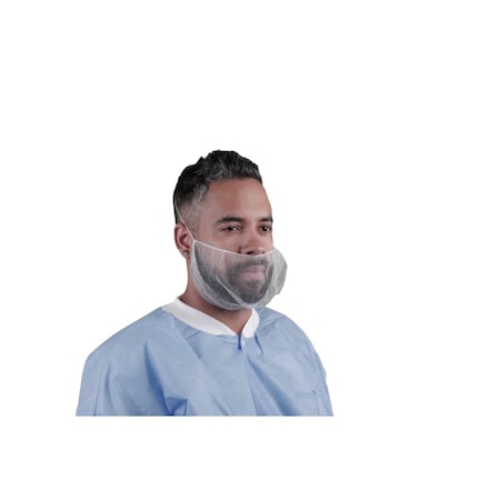 Beard Cover, White, Honeycomb XL, PK1000