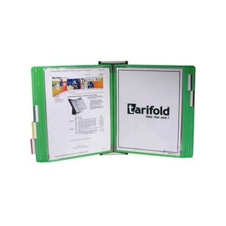 Document Wall Display Unit, 10 Green Pocket