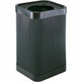 38 gal. Plastic Square Trash Can, Black