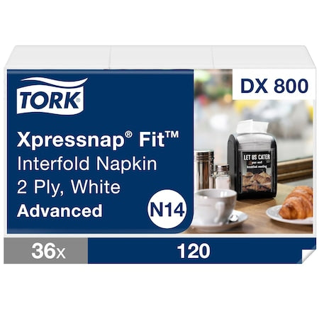 Disposable Napkins, Interfold, White, PK36